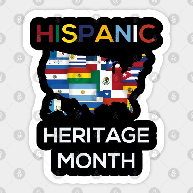 Hispanic Heritage Month Shirt Sticker by SDxDesigns